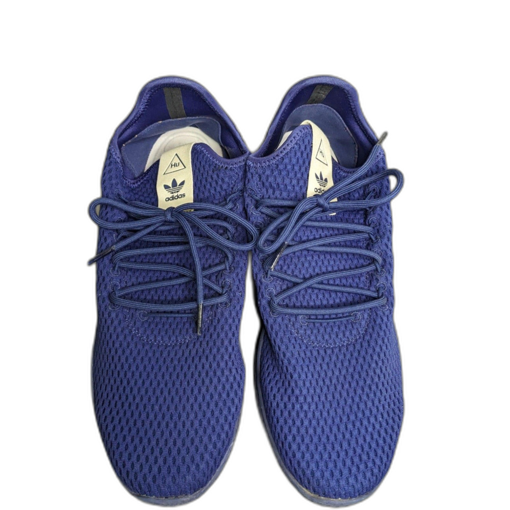 Adidas Pharrell Williams Tennis Hu Shoes Dark Blue Knit Sneakers (Size 10)